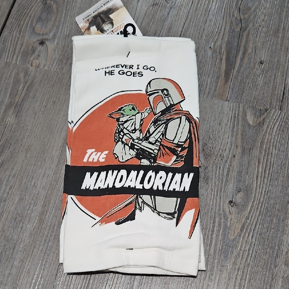 The Mandalorian White Kitchen Towel